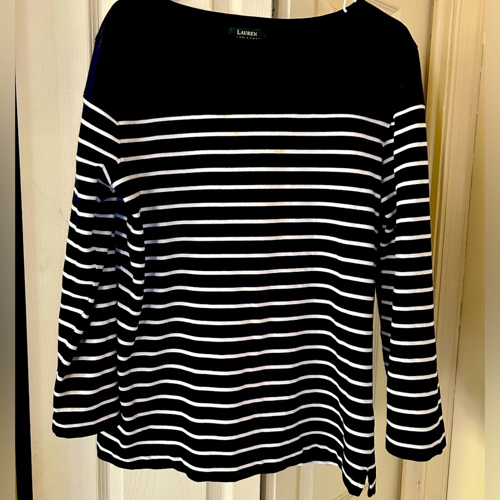 LRL Lauren Woman’s Navy Striped Top